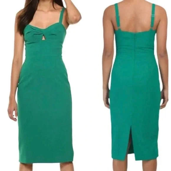 dress the population eve dress Dress The Population Eve Sweetheart Twist Front Sleeveless Midi